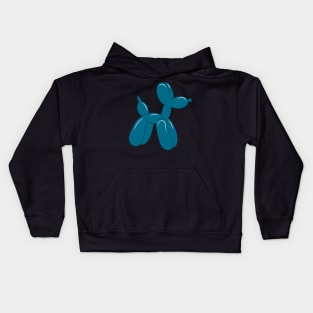 Blue balloon dog Kids Hoodie